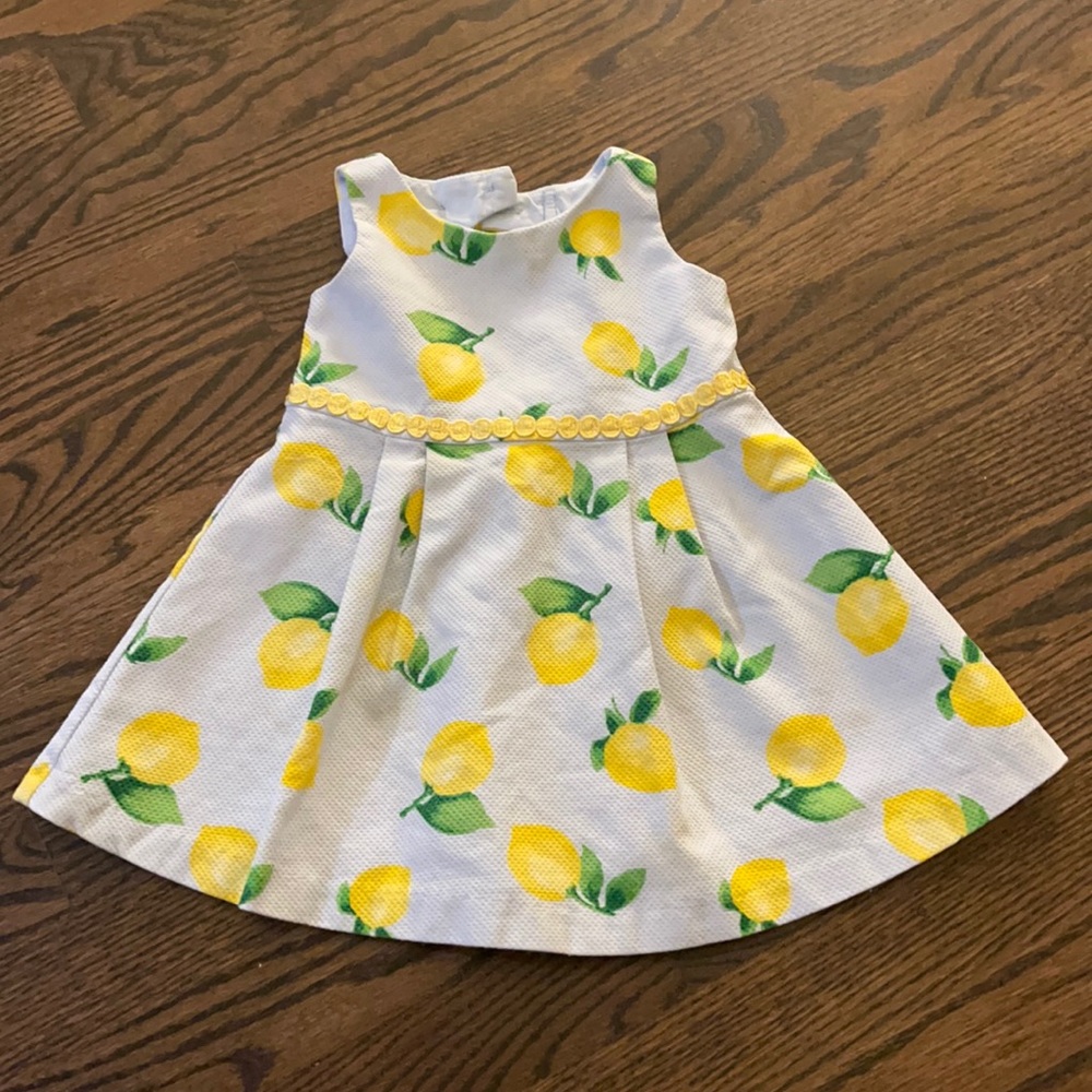 Janie & Jack Capri lemon dress 12 - 18 mos